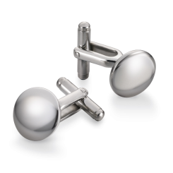 Manschettenknöpfe Button Edelstahl 