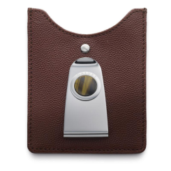 Kreditkartenhalter mit verzierter Geldscheinklammer Braun mit Tigerauge