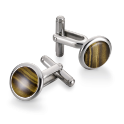 Manschettenknöpfe Button Tigerauge 