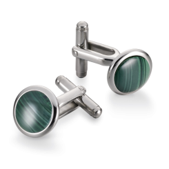 Manschettenknöpfe Button Malachit 