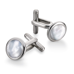 Manschettenknöpfe Button Perlmutt 