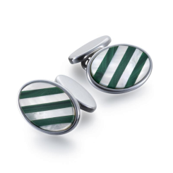 Manschettenknöpfe Repp Perlmutt & Malachit 