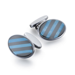 Manschettenknöpfe Repp Türkis & Hämatit 