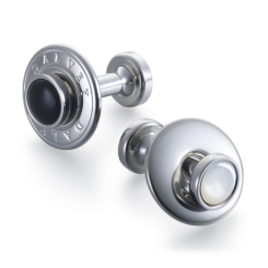 Manschettenknöpfe Switch Schwarzer Onyx & Perlmutt 