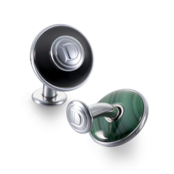 Manschettenknöpfe Duo Schwarzer Onyx & Malachit 