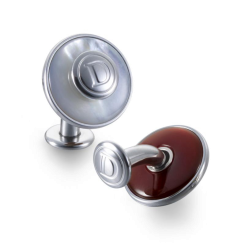 Manschettenknöpfe Duo Perlmutt & Roter Onyx 