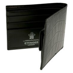 Ettinger London Portemonnaie CROCO Ebenholz