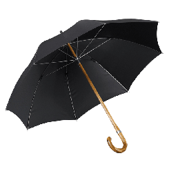 Herrenschirm Holzstock Ahorn mit Metallband 