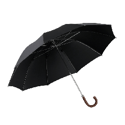 Herrenschirm Metallstock mit Weichsel-Griff 